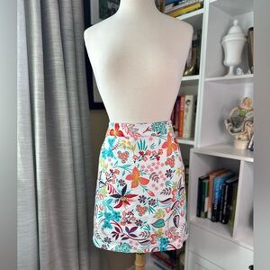 Talbots Colorful Floral Mini Skirt